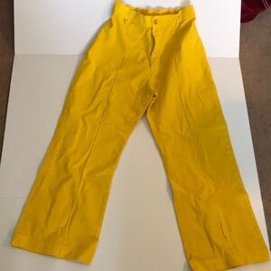 Big bud press Yellow Western Pants wide leg front seam